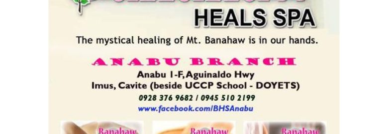 Banahaw Heals Spa Anabu 1-F/Doyets Imus Cavite